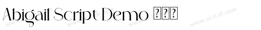 Abigail Script Demo字体转换